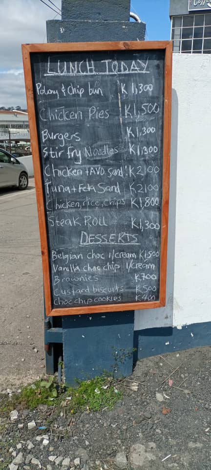 Menu - Coffee Culture Blantyre
